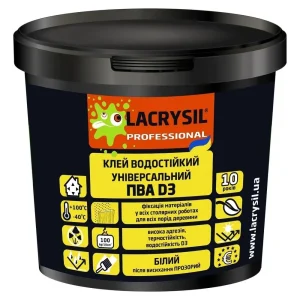 Клей Lacrysil водостійкий  ПВА D3 10кг
